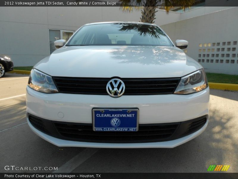 Candy White / Cornsilk Beige 2012 Volkswagen Jetta TDI Sedan