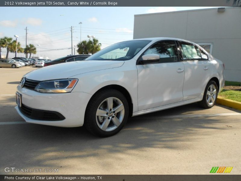 Candy White / Cornsilk Beige 2012 Volkswagen Jetta TDI Sedan