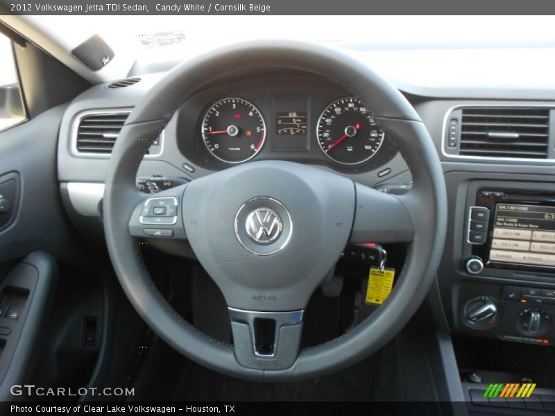 Candy White / Cornsilk Beige 2012 Volkswagen Jetta TDI Sedan