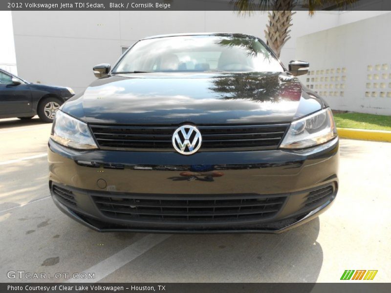Black / Cornsilk Beige 2012 Volkswagen Jetta TDI Sedan