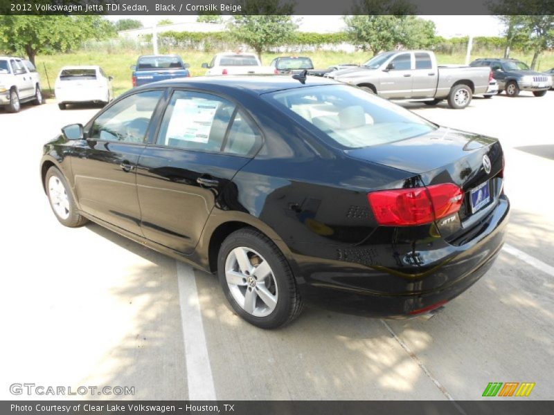 Black / Cornsilk Beige 2012 Volkswagen Jetta TDI Sedan