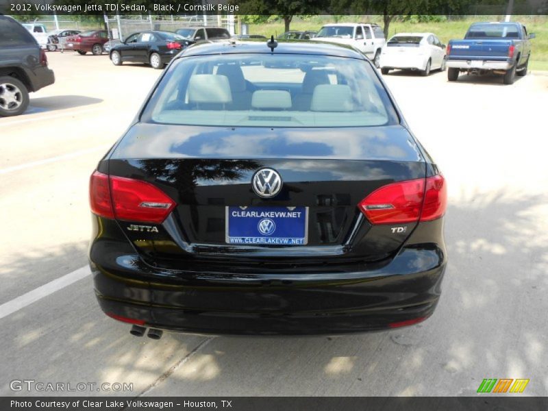 Black / Cornsilk Beige 2012 Volkswagen Jetta TDI Sedan