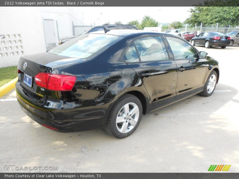 Black / Cornsilk Beige 2012 Volkswagen Jetta TDI Sedan