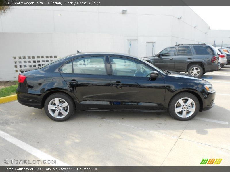 Black / Cornsilk Beige 2012 Volkswagen Jetta TDI Sedan