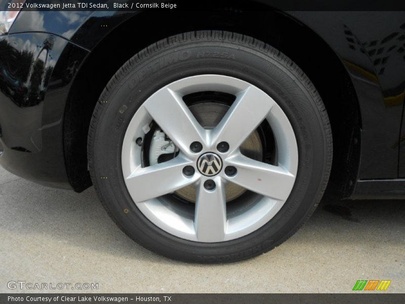 Black / Cornsilk Beige 2012 Volkswagen Jetta TDI Sedan
