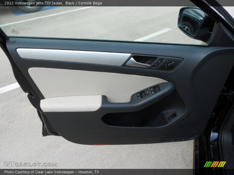 Black / Cornsilk Beige 2012 Volkswagen Jetta TDI Sedan