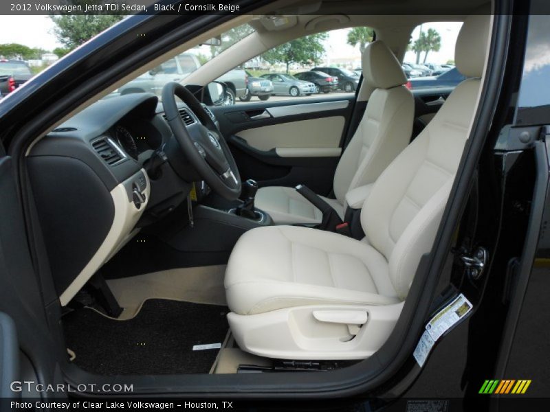 Black / Cornsilk Beige 2012 Volkswagen Jetta TDI Sedan