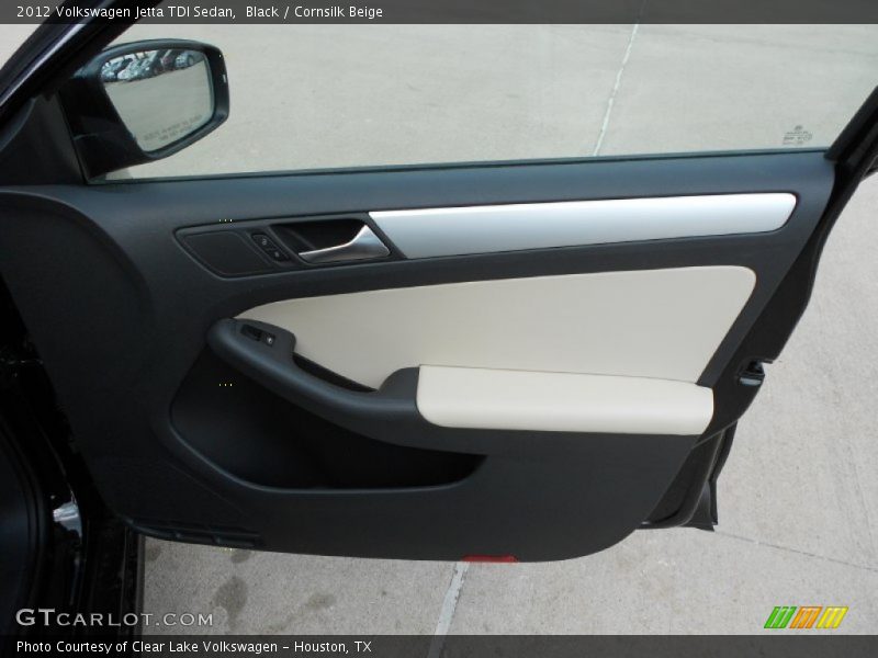 Black / Cornsilk Beige 2012 Volkswagen Jetta TDI Sedan