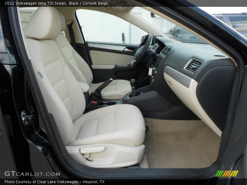 Black / Cornsilk Beige 2012 Volkswagen Jetta TDI Sedan