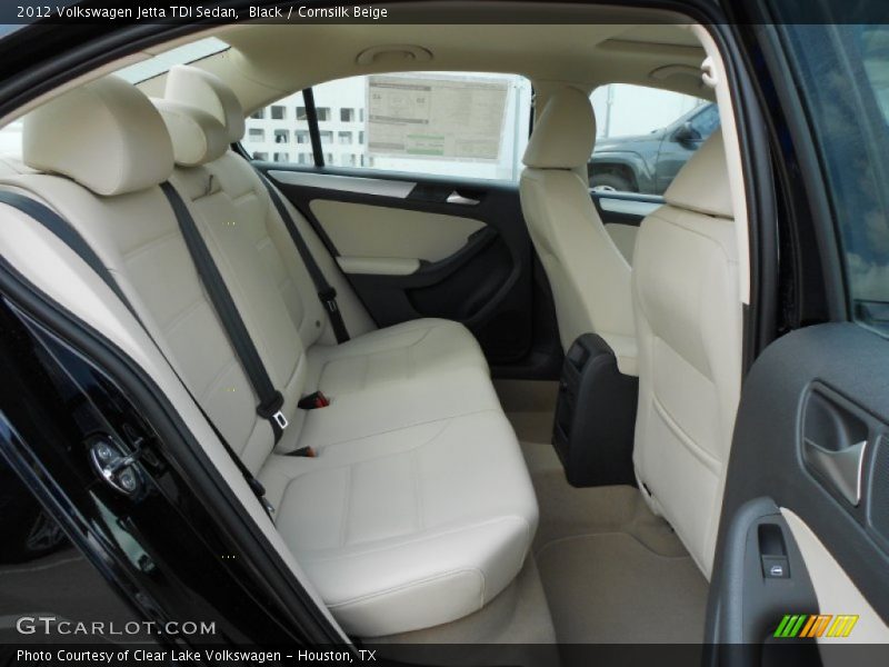 Black / Cornsilk Beige 2012 Volkswagen Jetta TDI Sedan