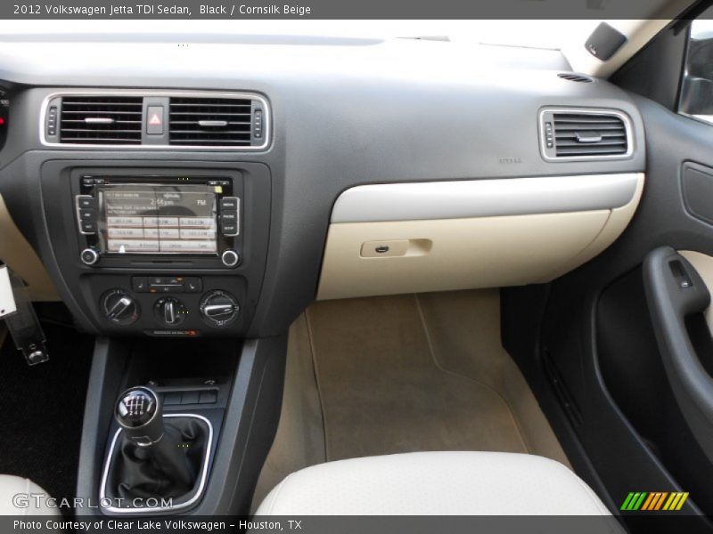 Black / Cornsilk Beige 2012 Volkswagen Jetta TDI Sedan