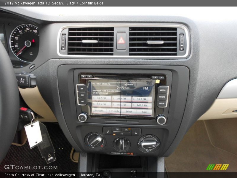 Black / Cornsilk Beige 2012 Volkswagen Jetta TDI Sedan