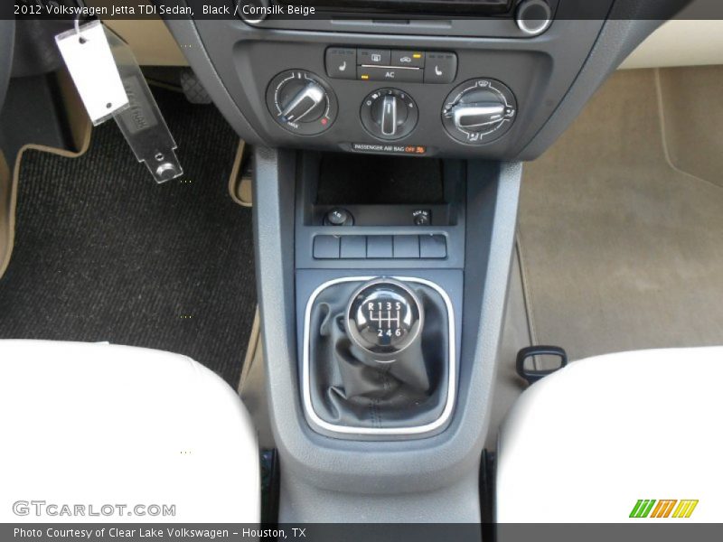 Black / Cornsilk Beige 2012 Volkswagen Jetta TDI Sedan