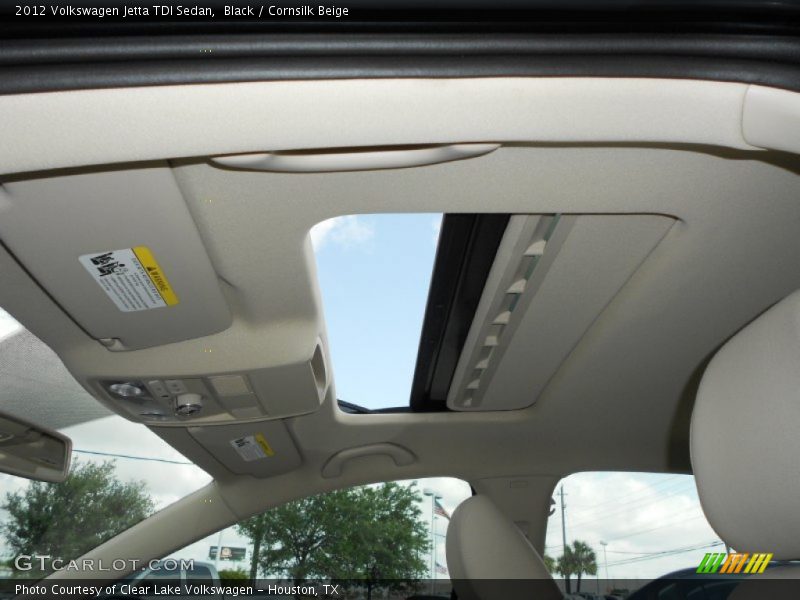 Black / Cornsilk Beige 2012 Volkswagen Jetta TDI Sedan