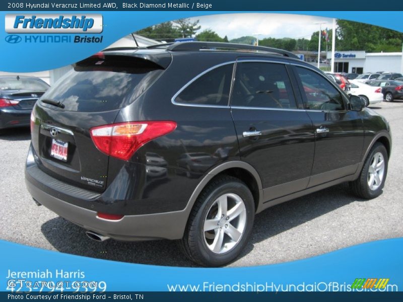 Black Diamond Metallic / Beige 2008 Hyundai Veracruz Limited AWD