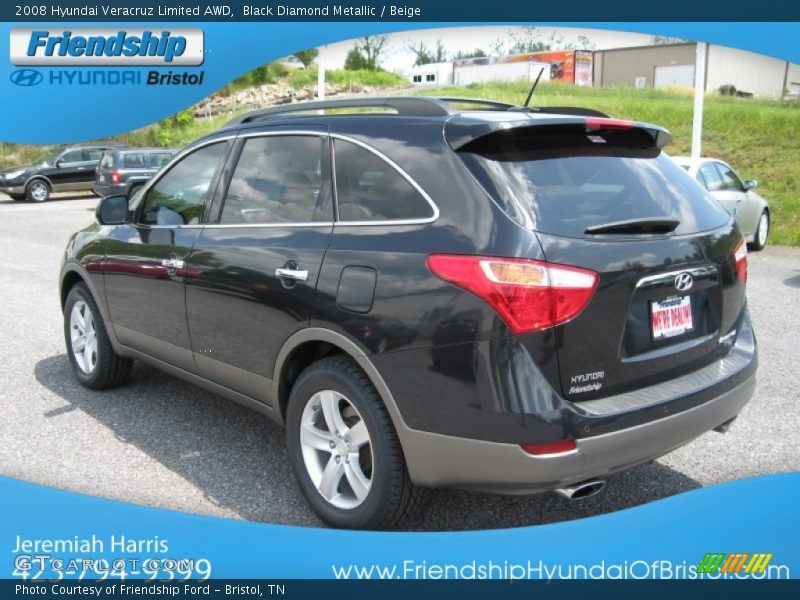 Black Diamond Metallic / Beige 2008 Hyundai Veracruz Limited AWD