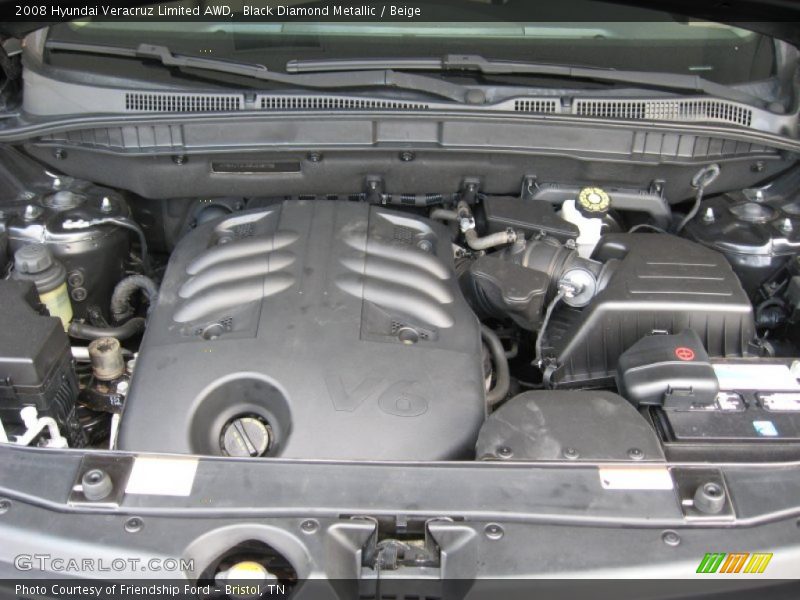 Black Diamond Metallic / Beige 2008 Hyundai Veracruz Limited AWD