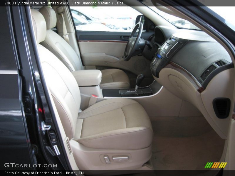 Black Diamond Metallic / Beige 2008 Hyundai Veracruz Limited AWD