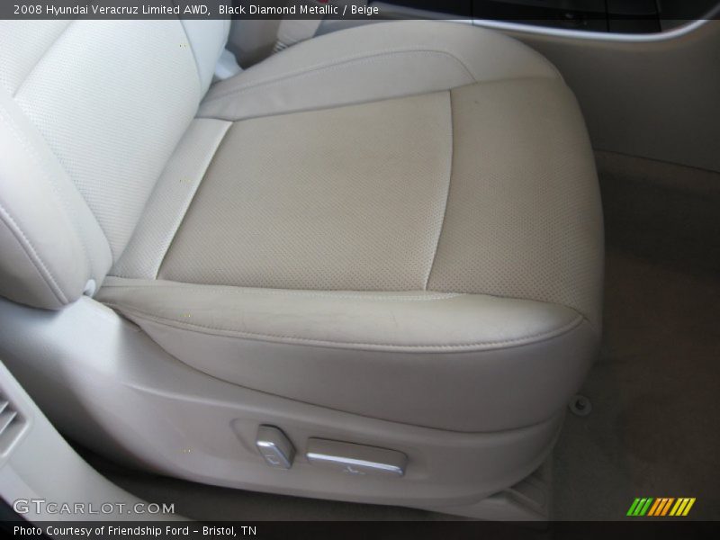 Black Diamond Metallic / Beige 2008 Hyundai Veracruz Limited AWD