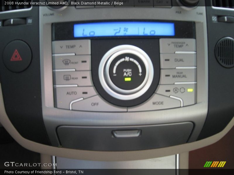 Black Diamond Metallic / Beige 2008 Hyundai Veracruz Limited AWD