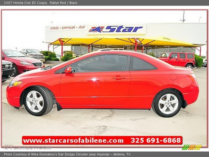 Rallye Red / Black 2007 Honda Civic EX Coupe