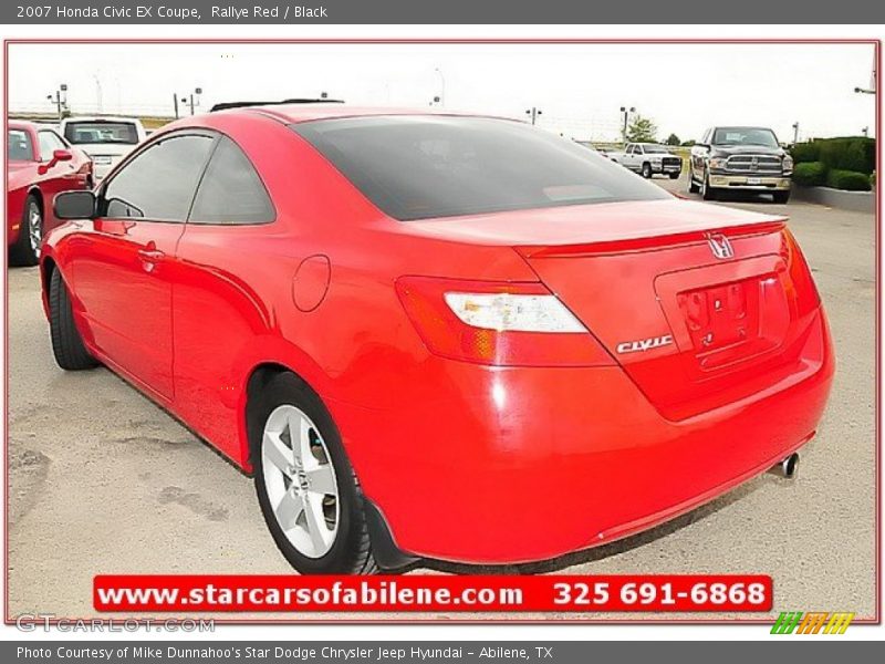 Rallye Red / Black 2007 Honda Civic EX Coupe