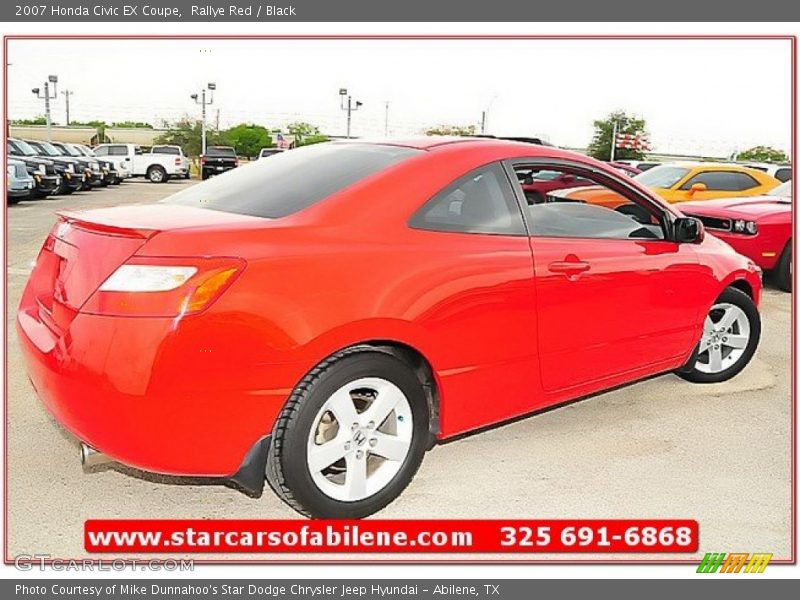 Rallye Red / Black 2007 Honda Civic EX Coupe