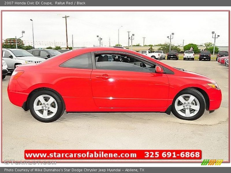 Rallye Red / Black 2007 Honda Civic EX Coupe