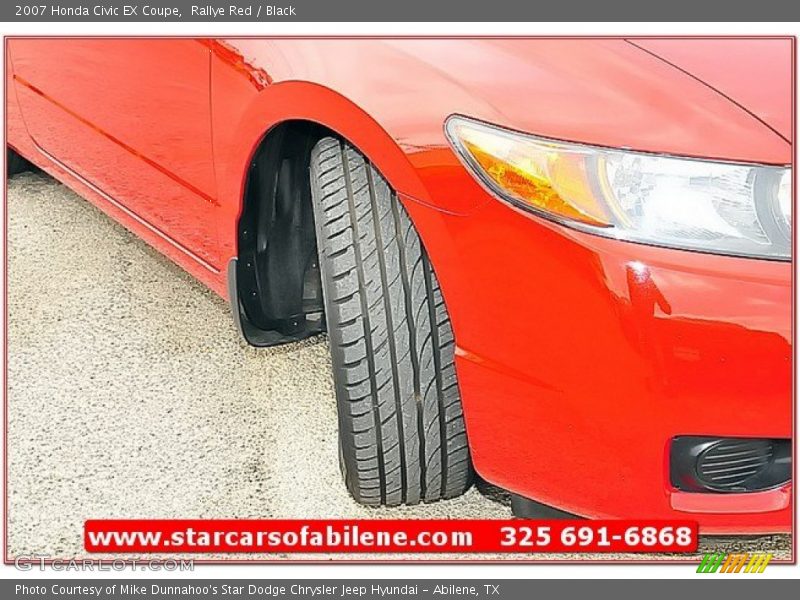 Rallye Red / Black 2007 Honda Civic EX Coupe