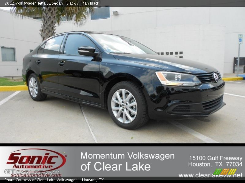 Black / Titan Black 2012 Volkswagen Jetta SE Sedan