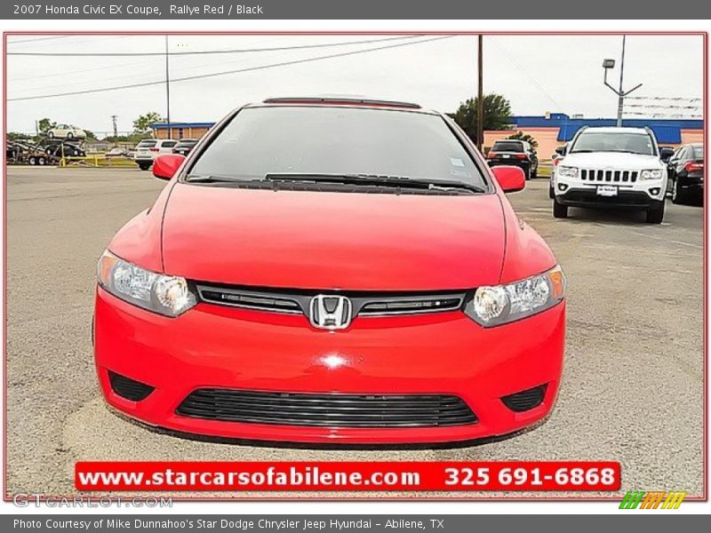 Rallye Red / Black 2007 Honda Civic EX Coupe