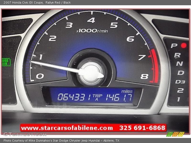 Rallye Red / Black 2007 Honda Civic EX Coupe