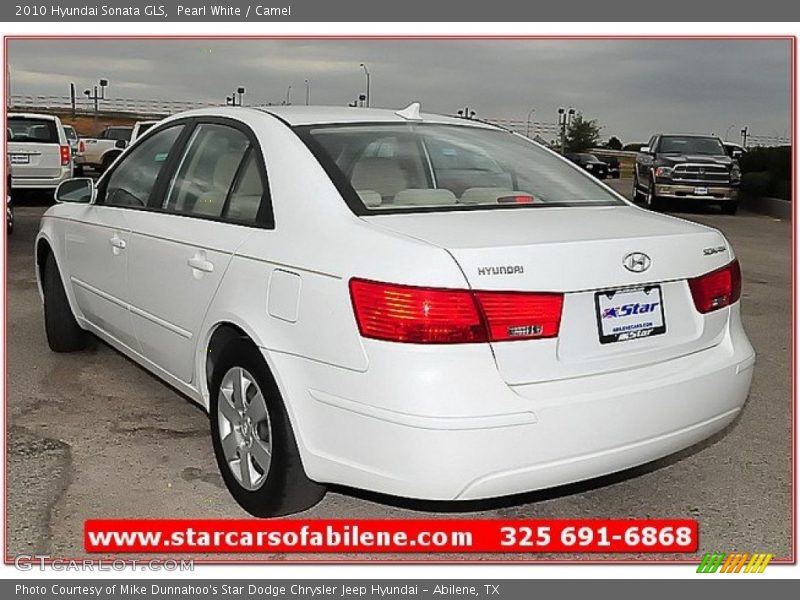 Pearl White / Camel 2010 Hyundai Sonata GLS