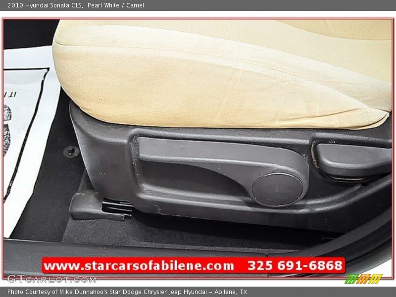 Pearl White / Camel 2010 Hyundai Sonata GLS