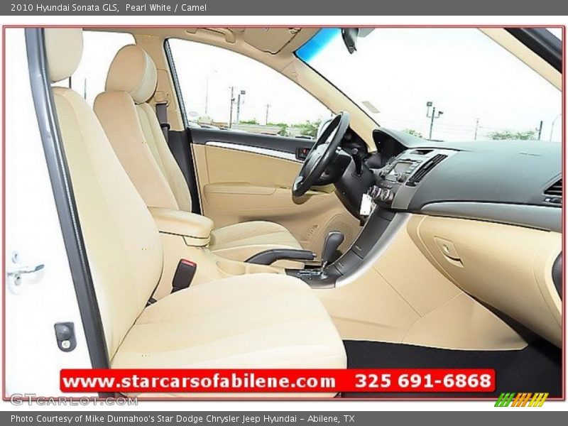 Pearl White / Camel 2010 Hyundai Sonata GLS