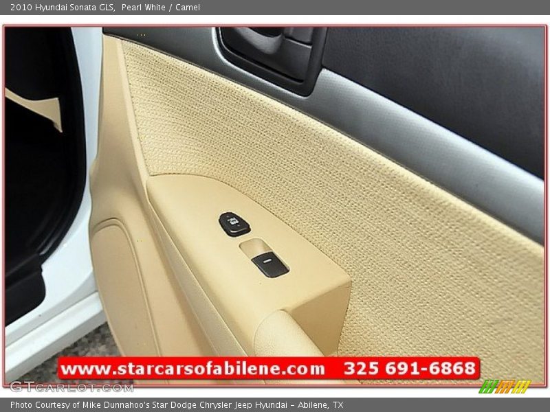 Pearl White / Camel 2010 Hyundai Sonata GLS
