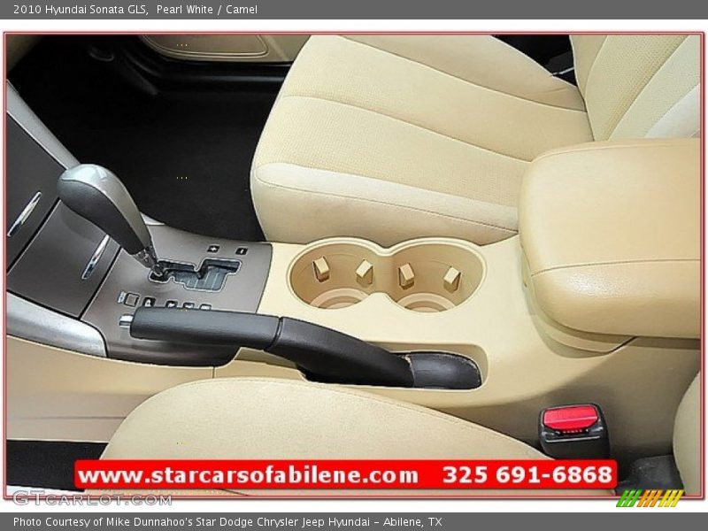 Pearl White / Camel 2010 Hyundai Sonata GLS