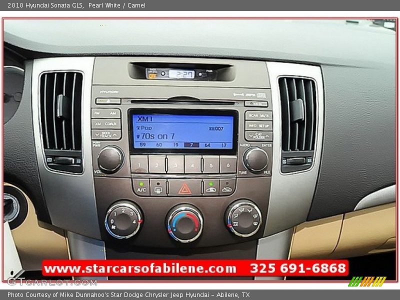 Pearl White / Camel 2010 Hyundai Sonata GLS