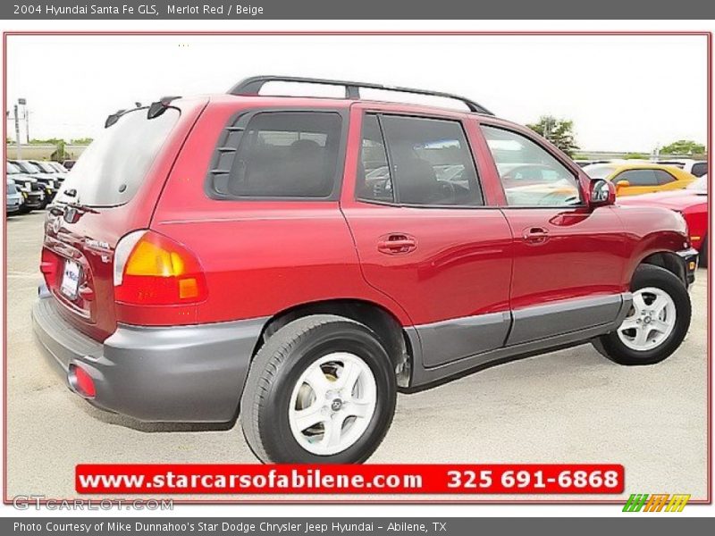 Merlot Red / Beige 2004 Hyundai Santa Fe GLS