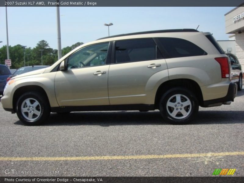Prairie Gold Metallic / Beige 2007 Suzuki XL7 AWD