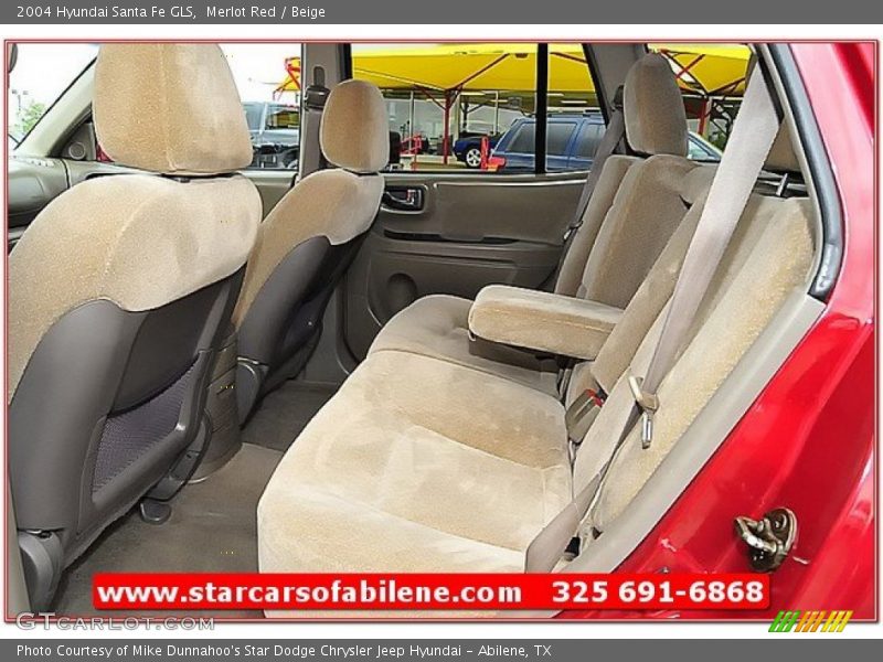 Merlot Red / Beige 2004 Hyundai Santa Fe GLS