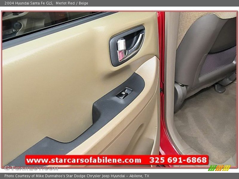 Merlot Red / Beige 2004 Hyundai Santa Fe GLS