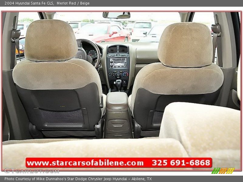 Merlot Red / Beige 2004 Hyundai Santa Fe GLS