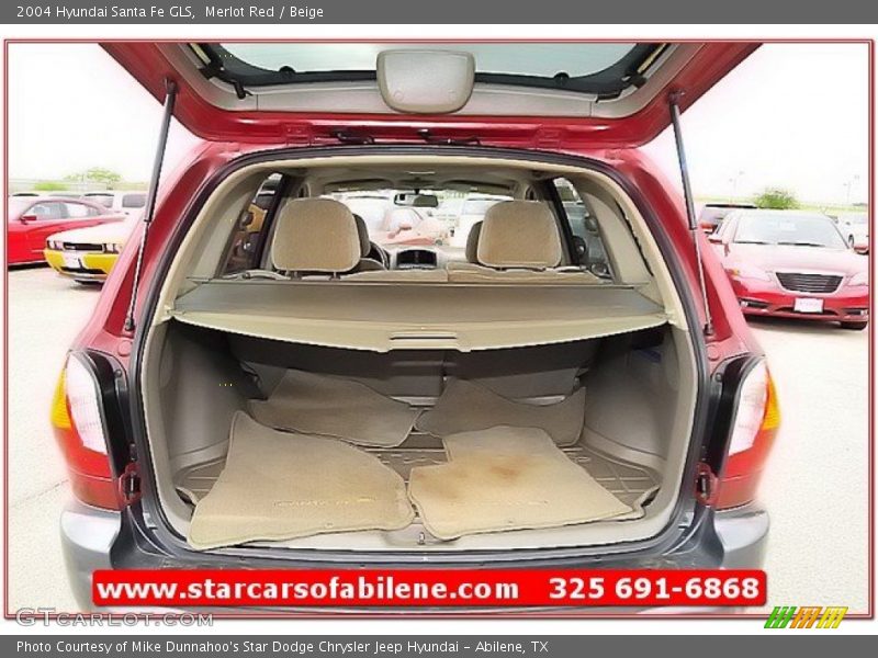Merlot Red / Beige 2004 Hyundai Santa Fe GLS