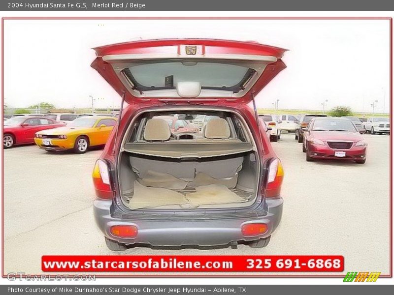 Merlot Red / Beige 2004 Hyundai Santa Fe GLS