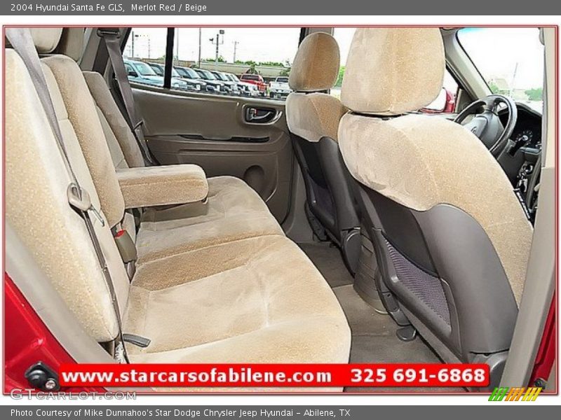 Merlot Red / Beige 2004 Hyundai Santa Fe GLS