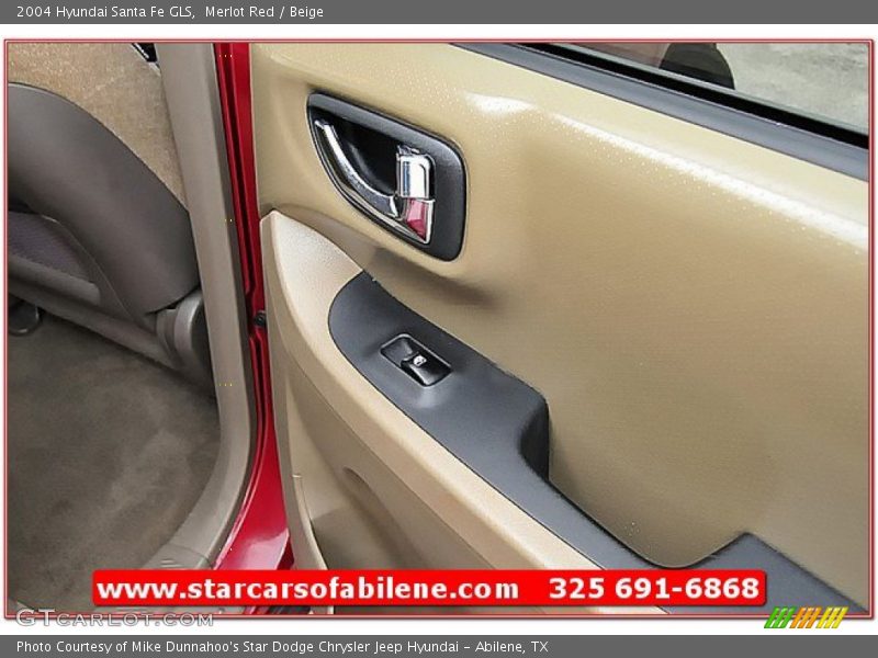 Merlot Red / Beige 2004 Hyundai Santa Fe GLS