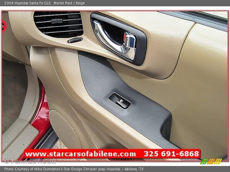 Merlot Red / Beige 2004 Hyundai Santa Fe GLS