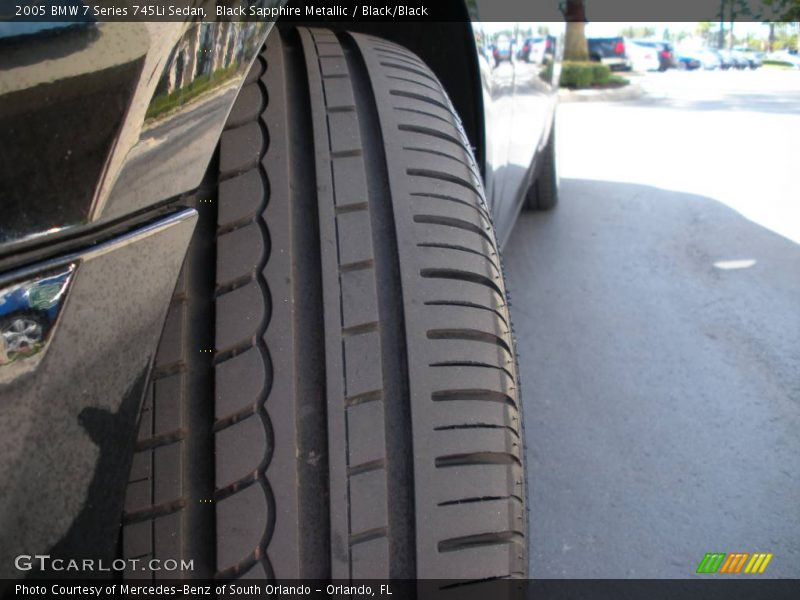 Black Sapphire Metallic / Black/Black 2005 BMW 7 Series 745Li Sedan