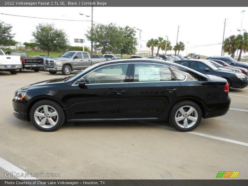 Black / Cornsilk Beige 2012 Volkswagen Passat 2.5L SE